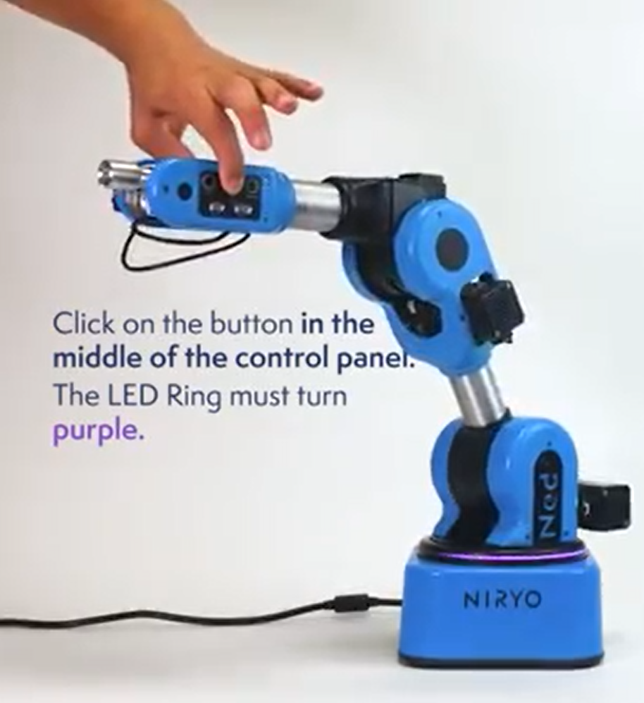 Robot with purple LED
